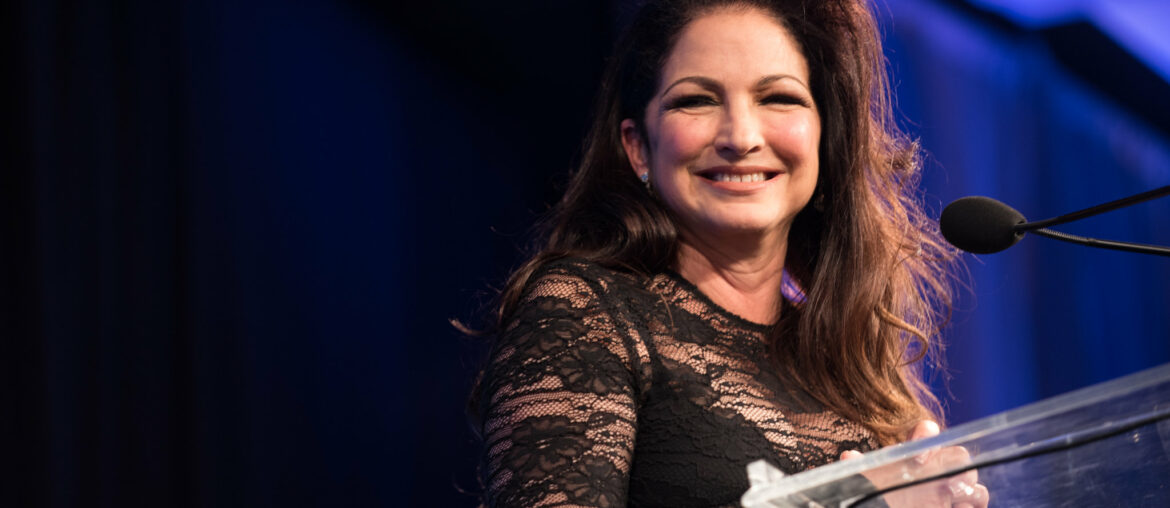 Ms. Gloria Estefan, Grammy Award-Winning Singer, speaks after receiving the Distinguished Artist Leadership Award during the Atlantic Council’s Distinguished Leadership Awards dinner in Washington, D.C., May 10, 2018.