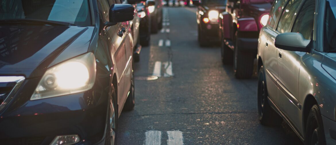 traffic jam - cars in gridlock