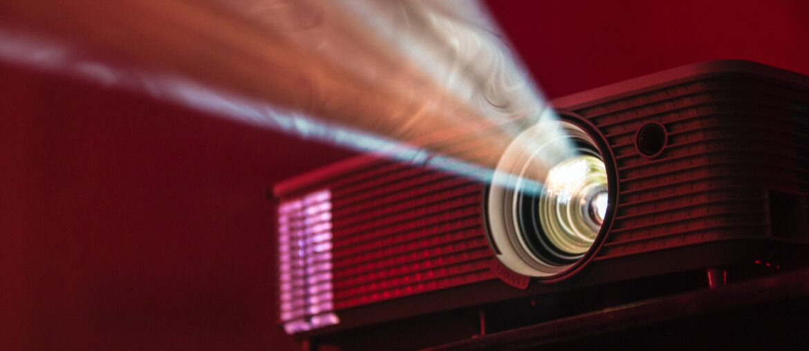 Light rays from a projector